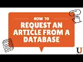 How To Request an Article from a Database