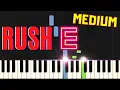 RUSH E Medium Piano Tutorial Sheet Music for Intermediate Pianists I SLOW