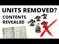 Units REMOVED from Codex New Datasheets Contents Reveals - Codex Breakdown Legends News and More