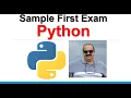 Python Sample Solution for Standard First Exam - First Prog Course