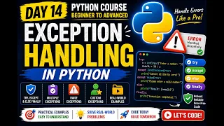 Python Tutorial for Beginners Day 14 Exception Handling in Python Handle Errors Like a Pro