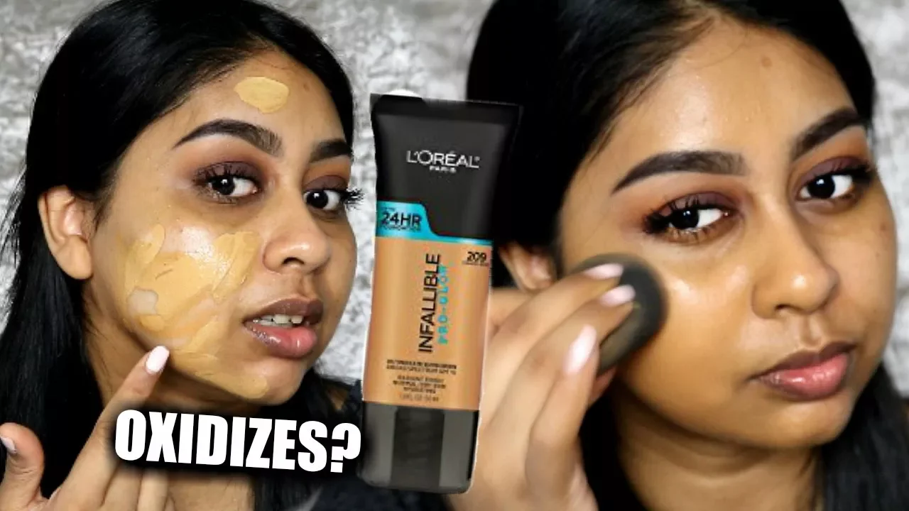 L'Oreal Infallible Pro Glow Foundation wear test on oily combo skin