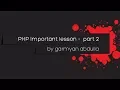 PHP Important lesson - Array