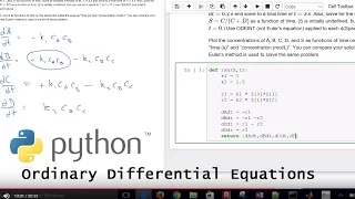 Chemical Reaction Differential Equations in Python