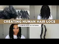 HOW TO CREATE HUMAN HAIR LOC EXTENSIONS W CURLY ENDS - DETAILED TUTORIAL