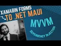 Xamarin Forms to NET MAUI VM Dependency Injection Testable Bindings