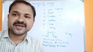 Literals In Python Programming Constants In Python