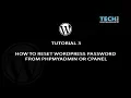 How to reset wordpress password from phpmyadmin or cpanel