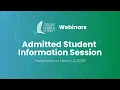 TAMU-CC Admitted Student Information Session Webinar