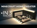 Lagu 3 Minute Minecraft Home Theatre Build Tutorial