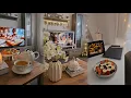 Lagu simple \u0026 slow cozy  days | Decorate with me for Ramadan 🌙| dining Table setting , snow morning 