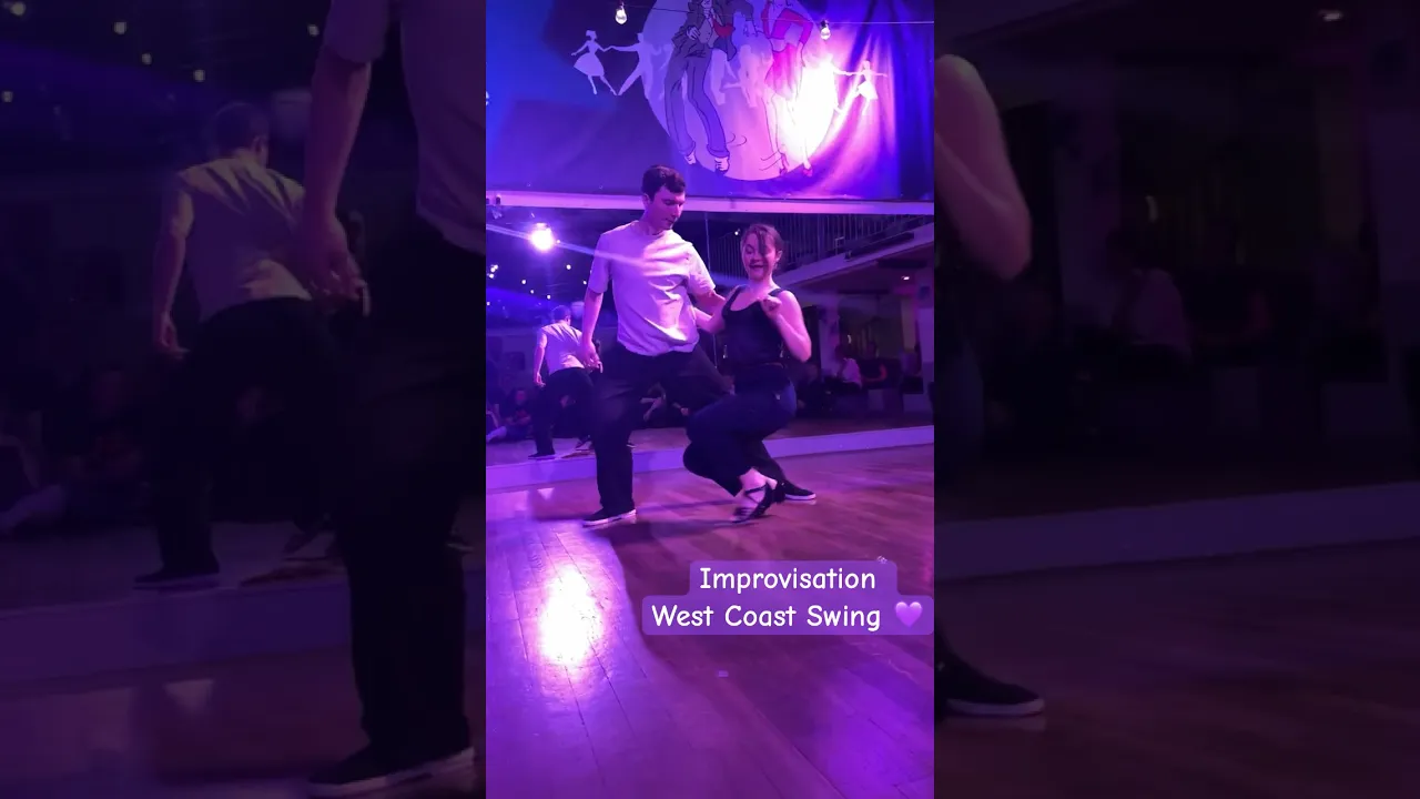 West Coast Swing Improvisation 💜 #westcoastswing #swingdance #modernswing #semionmaria #dance