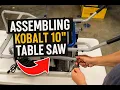 10 Inch Kobalt Jobsite Table Saw Assembly Setup Made Easy DIY Guide