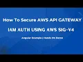 How to Secure AWS API Gateway Using IAM SigV4 Angular Hands-On Demo W3 Cloud Studio