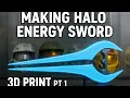 I 3D Printed The Energy Sword From Halo with LED lights and more