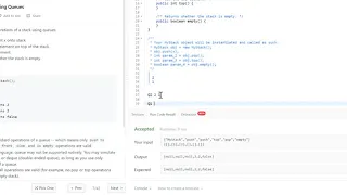 StackUsingQueues - Solution to LeetCode 225