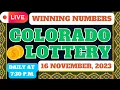 Colorado Evening Lottery Results Draw - 16 Nov 2023