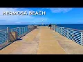 Hermosa Beach Strand Walk Coastal Flow Through Sunny California 4K 60FPS