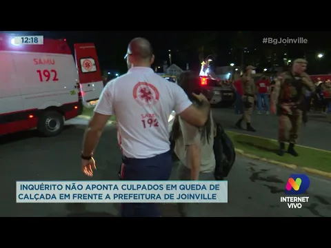 Inquérito não aponta culpados em queda de calçada em frente a prefeitura de Joinville