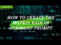 Step-by-step guide Bring the Matrix Rain to Command Prompt