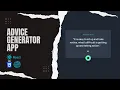 Advice Generator App - Frontend Mentor Challenge