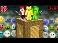 JJ and Mikey SURROUNDED by Scary LUNAR MOONS in Minecraft Maizen Security House! Challenge