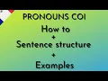 Pronouns COI | French for beginners