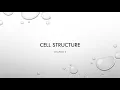 BIO 161 Chapter 3 Cell structure