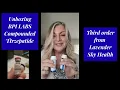 Unboxing Compounded Tirzepatide BPI Labs order Lavender Sky Health