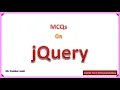 jQuery MCQ Part 1 Rapid Test Programming Joshi P D