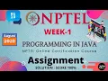 NPTEL Programming in Java Week 1 Quiz Assignment Solutions August 2020 Swayam