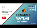 Part-1 MATLAB Arithmetic Operations Elementary Math functions Arrays and Matrices Aim2crack