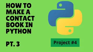 Contact Book in Python Pt 3 Beginner Tutorials