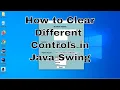 How to Clear JRadioButton JComboBox Other Controls in Java Swing