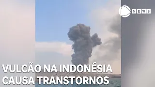 Atividade vulcânica na Indonésia causa transtornos
