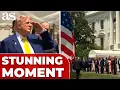 Download Lagu Trump IN AWE as GIANT AMERICAN FLAG UNVEILED at White House