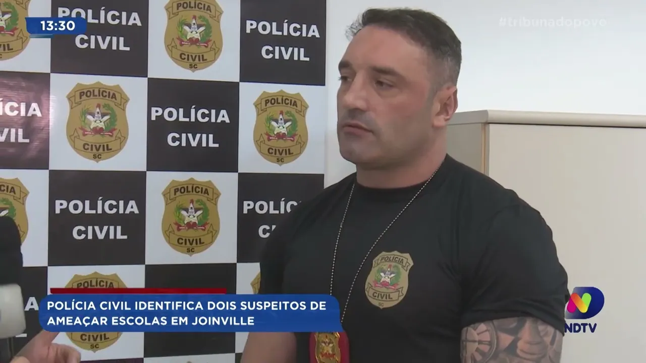 Polícia Civil identifica dois suspeitos de ameaçar escolas em Joinville