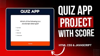 Build a Quiz App Using JavaScript HTML CSS JS Project for Beginners