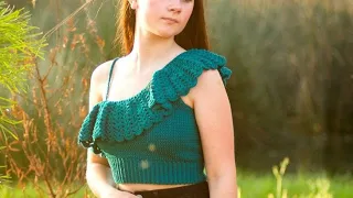 كروشيه توب بناتي أو بلوزه صيفي سهله جدا للمبتدئين 2022 Crochet  كروشيه توب بناتي أو بلوزه صيفي سهله جدا للمبتدئين 2022 Crochet