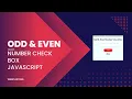 Odd even number check box using javascript WebCasting
