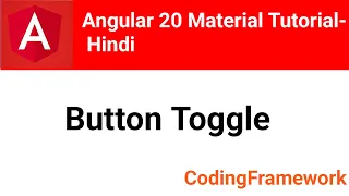 Angular 20 Material Tutorial Day 6 Button Toggle Explained Hindi