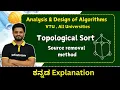 Topological Sorting - DFS source removal Method Analysis and Design of Algorithm