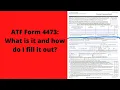What is ATF Form 4473 how is it filled out