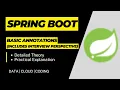 Spring Boot Tutorials - Basic Annotations Theory and Hands On