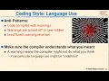 L05 02 Coding Style Language Use