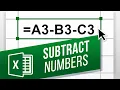 How to Subtract in Excel Excel Minus Formula Beginners Tutorial Easy Excel formulas