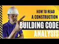 Learn How To Read A Building Code Analysis Plan