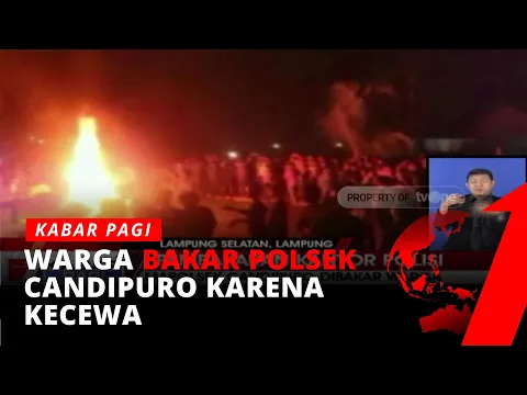 Kecewa, Warga Bakar dan Rusak Polsek Candipuro | Kabar Pagi tvOne