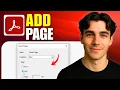 How to Add a Page Into a Fillable PDF Form in Adobe Acrobat Pro DC Tutorial 2026