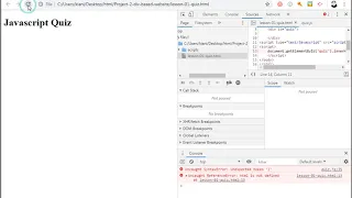 Web designing - lab javascript create dynamic quiz part 2